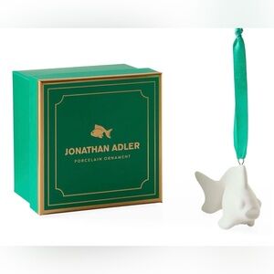 Jonathan Adler Porcelain Fish Ornament with Teal Ribbon - SOLD OUT!
